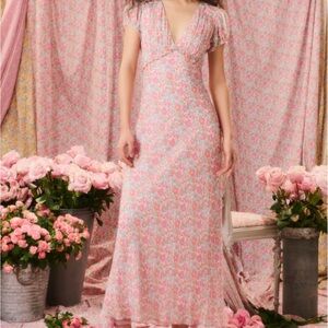 NWT LoveShackFancy Pricilla Liberty Fabric Maxi Dress - Sz 10